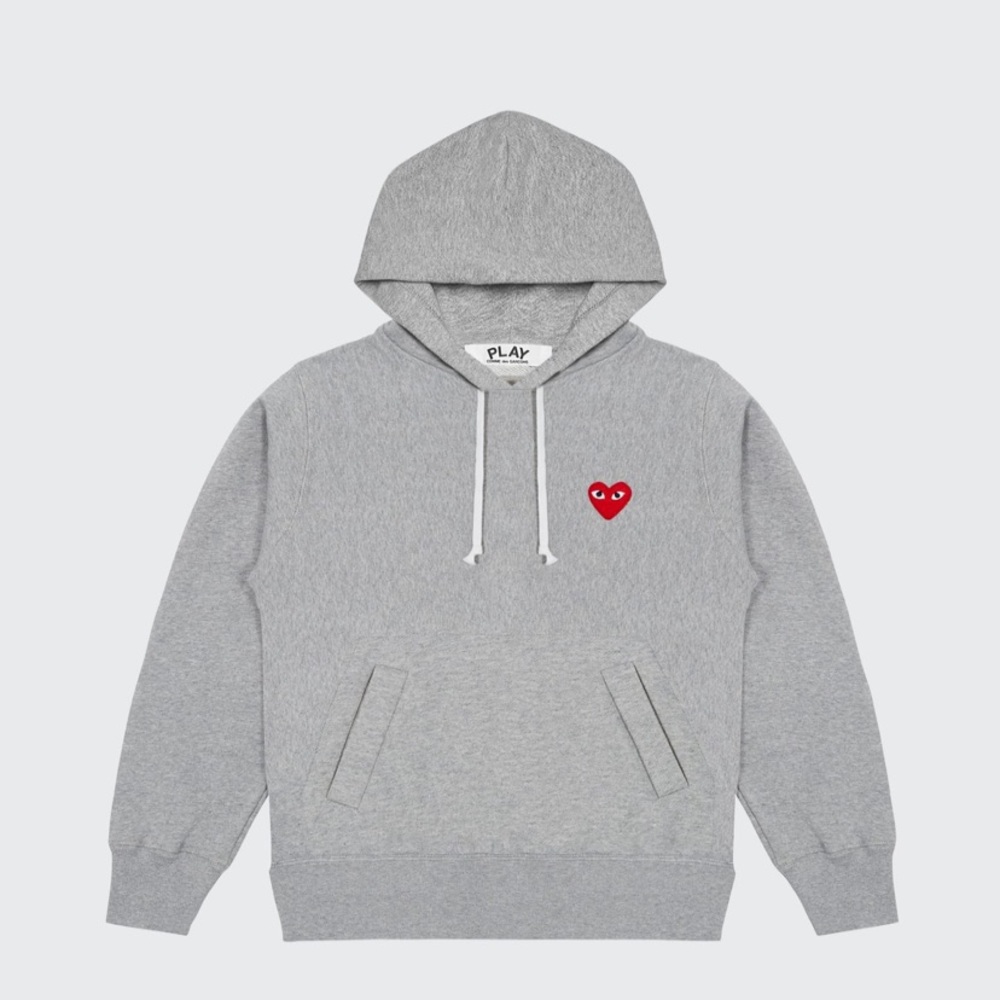 Men's Small Heart Pullover Hoodie Commes Des Garçons